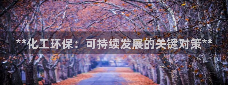 亿万先生网红：**化工环保：可持续发展的关键对策**