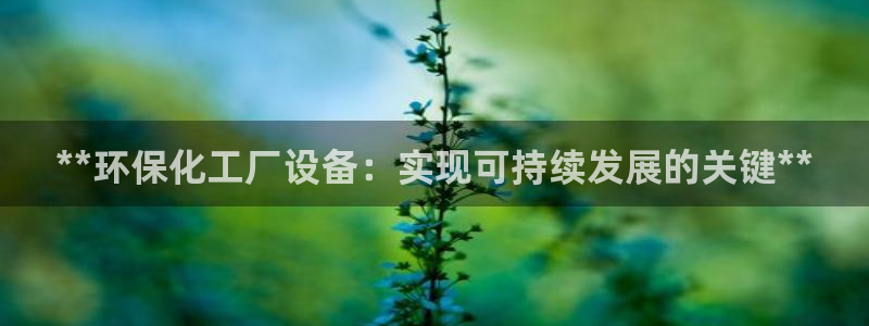 亿万官网：**环保化工厂设备：实现可持续发展的关键**