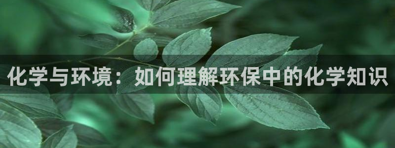 亿万首富手游兑换码：化学与环境：如何理解环保中的化学知识