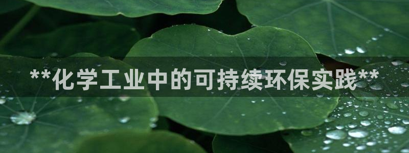 亿万手游官网首页：**化学工业中的可持续环保实践**