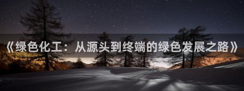 亿万官网：《绿色化工：从源头到终端的绿色发展之路》